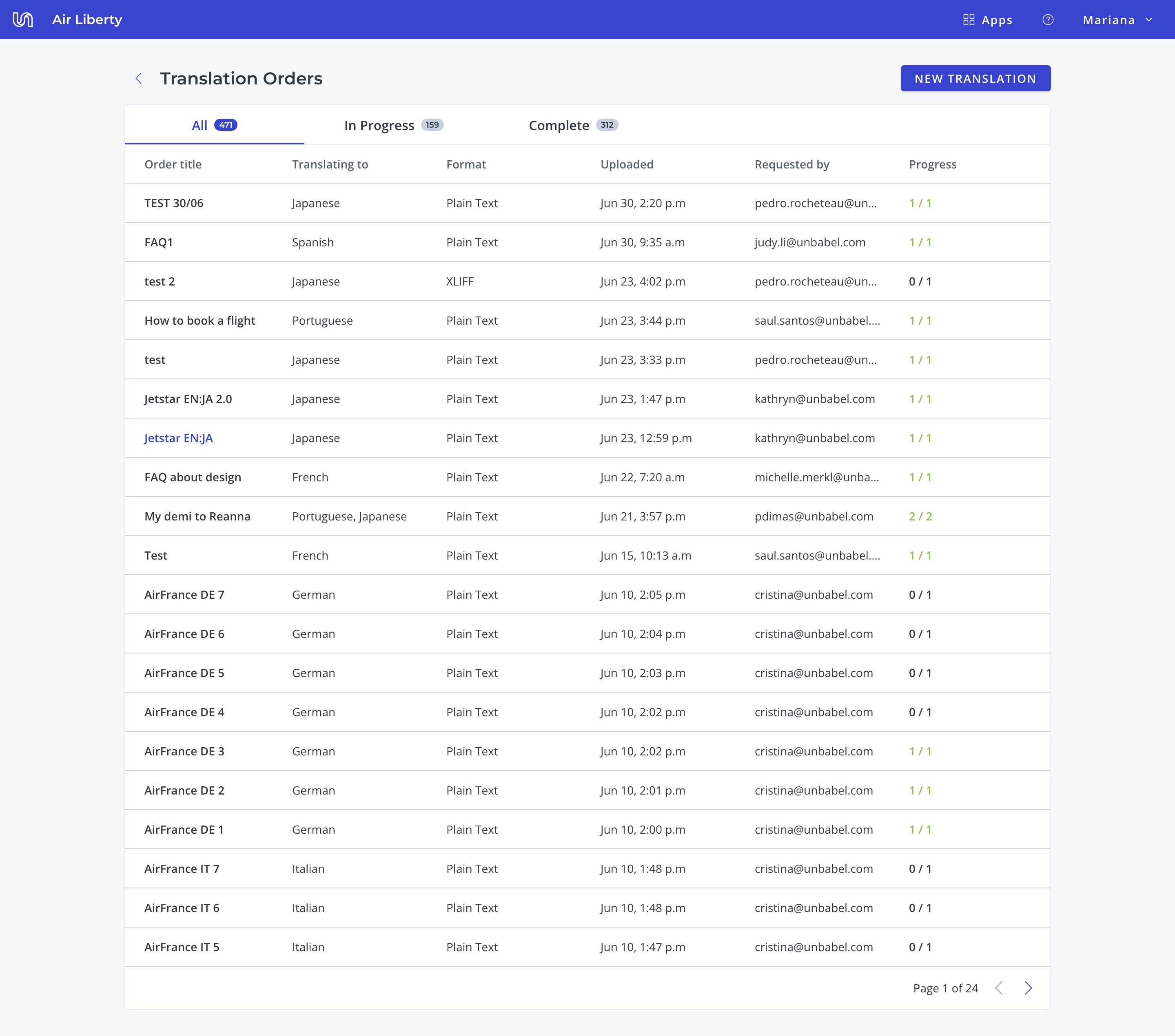Screenshot of a digital product