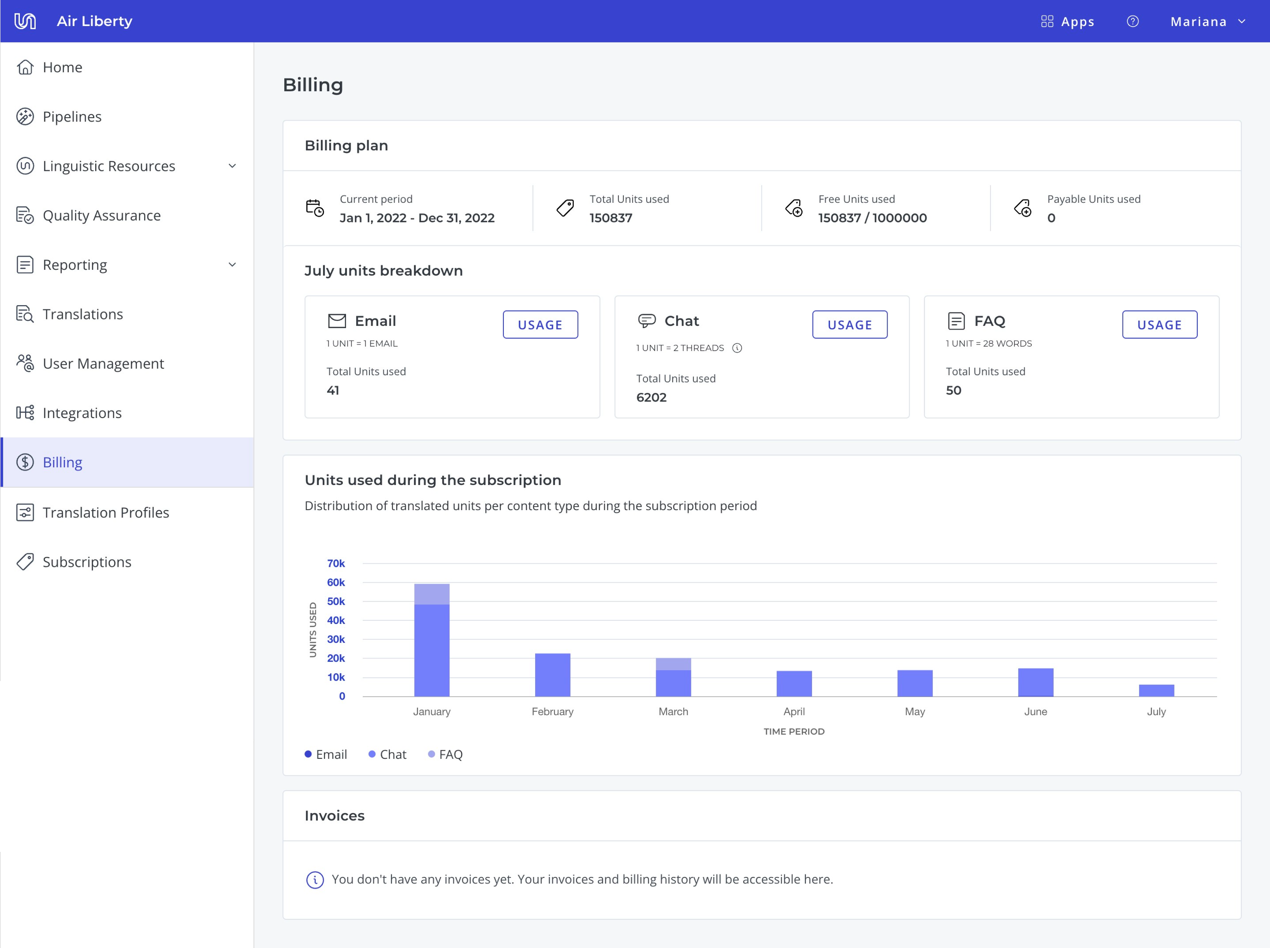 Screenshot of a digital product