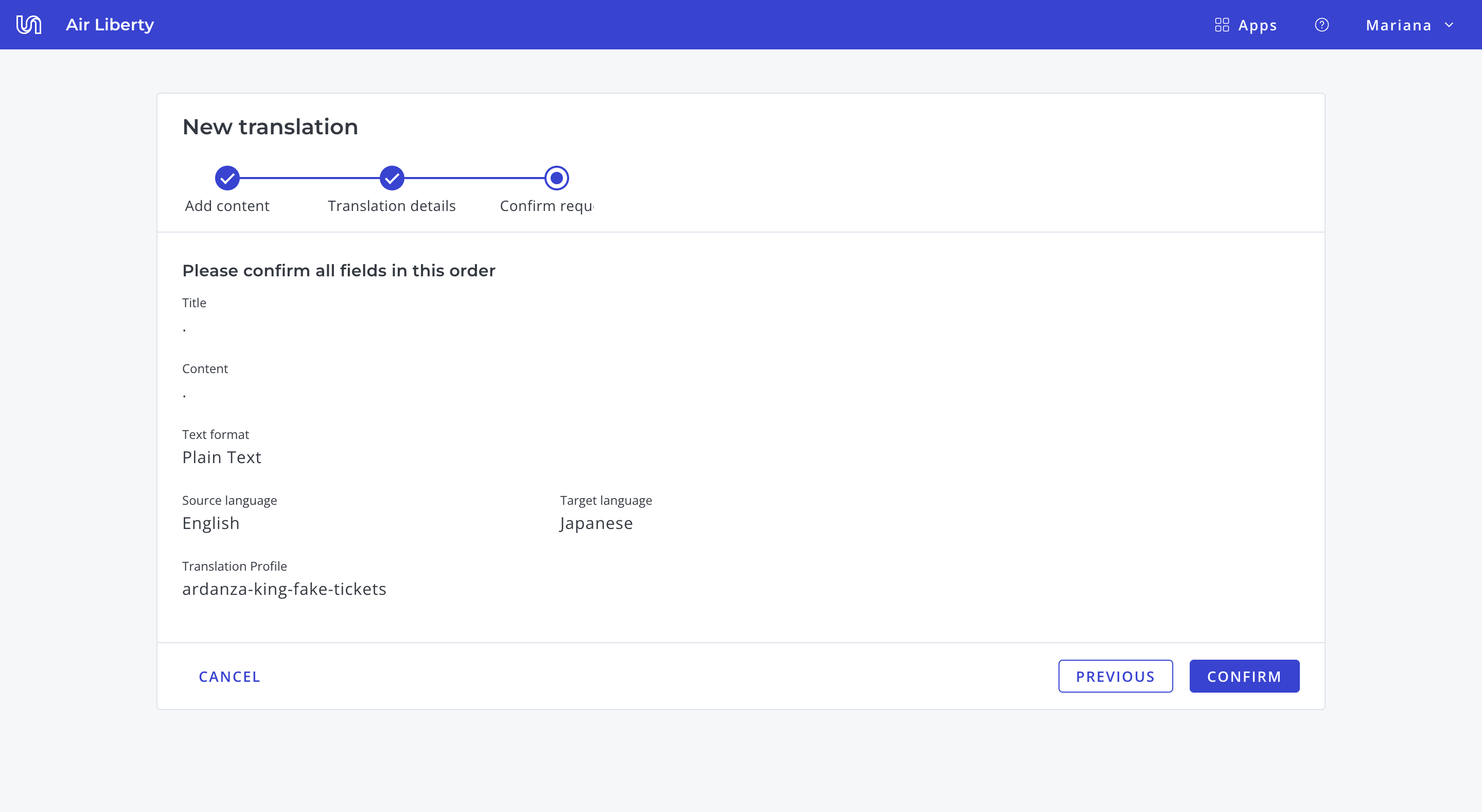 Screenshot of a digital product