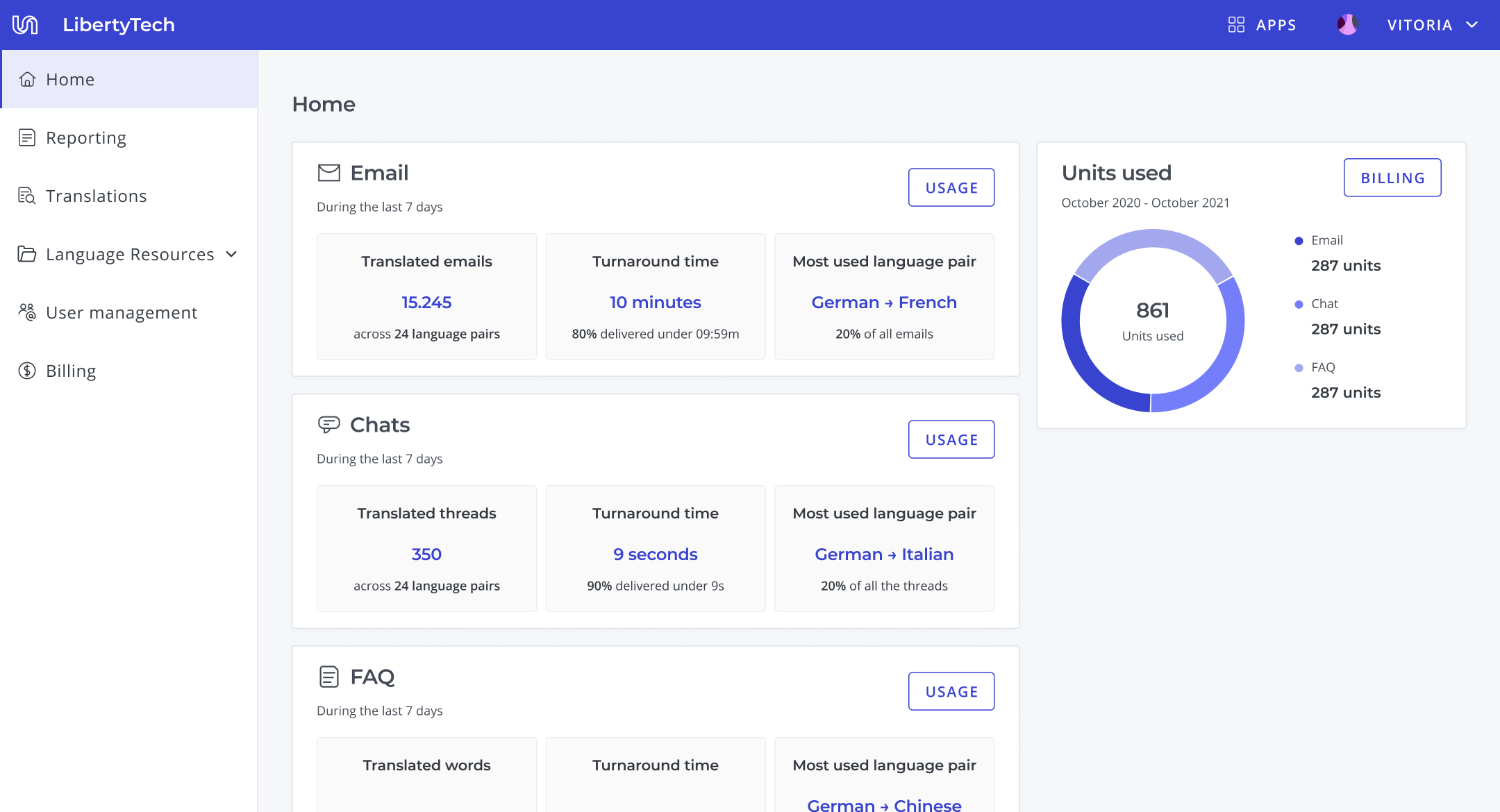 Screenshot of a digital product