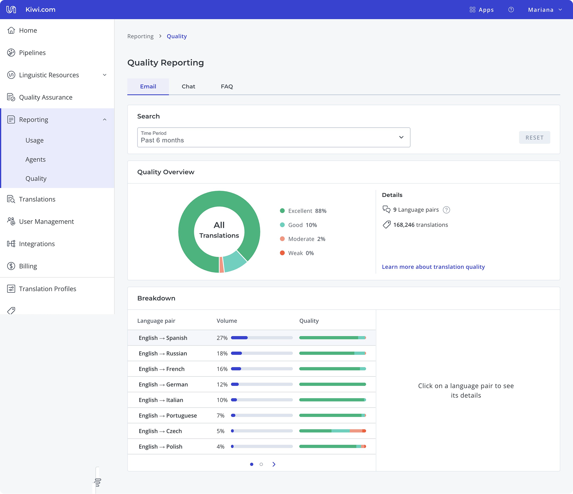 Screenshot of a digital product